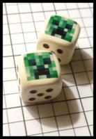 Dice : Dice - My Designs - Games Minecraft Creeper Face Pair - Sept 2012